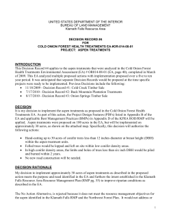 Cold Onion Decision Record 4-Aspen Treatments