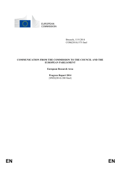 European Research Area (ERA) Progress Report 2014