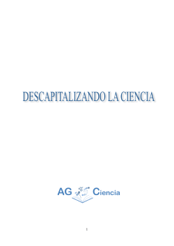 Descapitalizando la Ciencia
