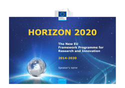 Horizon 2020 - The New EU Framework Programme for Research and Innovation 2014-2020 (Presentation)