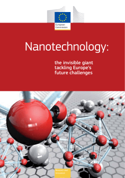 Nanotechnology : the invisible giant tackling Europe's future challenges