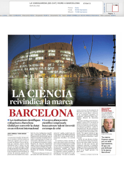 La ci ncia reivindica la marca Barcelona