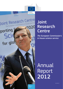 Joint Research Centre (JRC) Annual Report 2012