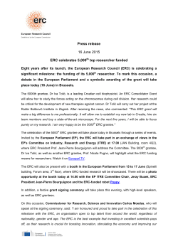 ERC celebrates 5,000th top researcher funded