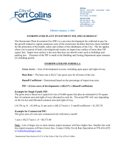 Stormwater Plant Investment Fees