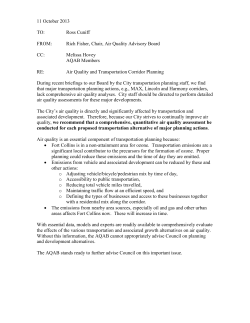 Air Quality and Transportation Corridor Planning