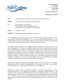 Statement on Climate Action Plan