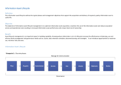Information Asset Lifecycle
