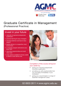 Graduate Certificate in Management (Professional Practice)