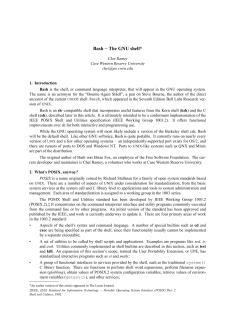 Usenix Article on bash (Chet Ramey)