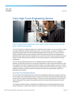 Fiche technique sur le service High Touch Engineering