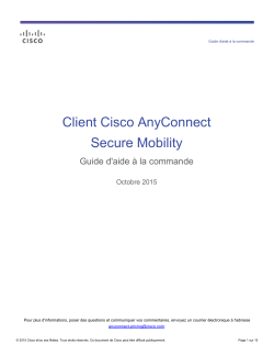 Guide de commande AnyConnect