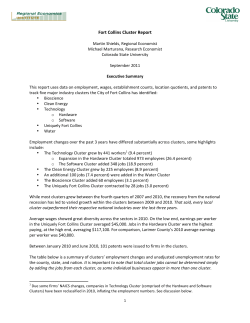 Fort Collins Industry Employment Data, Sept 2011