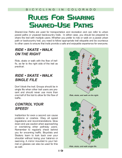 Rules for Shared Use Paths