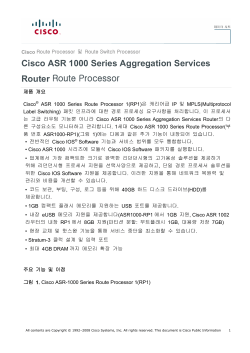 Cisco ASR 1000 Series Aggregation Services Router Route Processor