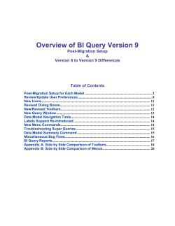 BI Query 9 Overview
