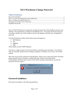 OUS DW Change Password