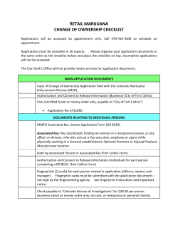 Change of Ownership Application Checklist