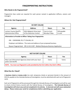 Fingerprint Instructions