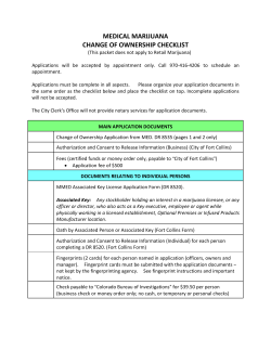 Change of Ownership Application Checklist