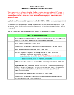 Application Checklist