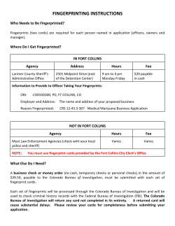 Fingerprint Instructions