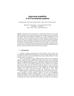 Improving Scalability in ILP Incremental Systems