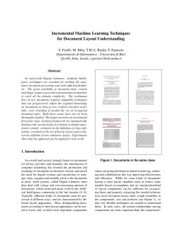 Incremental Machine Learning Techniques for Document Layout Understanding
