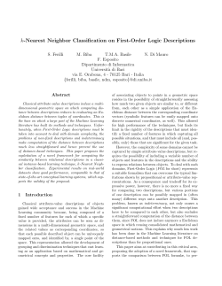 k-Nearest Neighbor Classification on First-Order Logic Descriptions