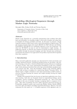 Modelling (Bio)Logical Sequences through Markov Logic Networks
