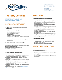 Party Checklist