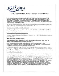 Extra Occupancy Rental House Regulations