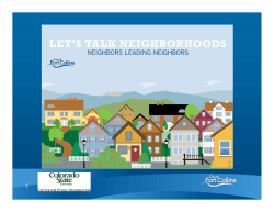 Presentation from the November 15, 2014 meeting