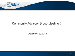 Community Advisory Group Meeting Presentation
