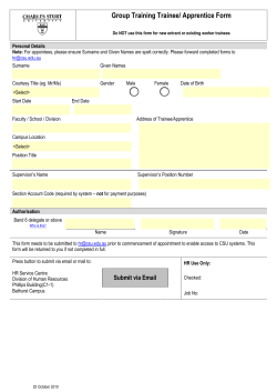 Group Training Trainee/Apprentice Form