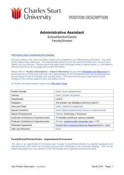 Administration Assistant - Level 4