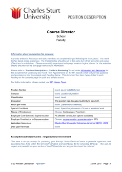 Course Director Template