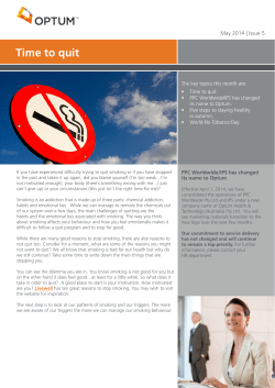 Time to Quit, 5 Steps to staying healthy