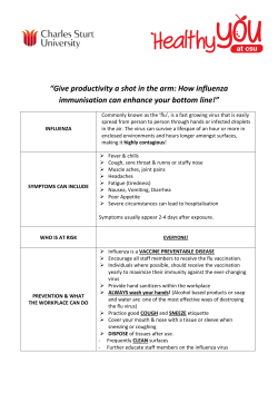 Information on Influenza and the Influenza Vaccine