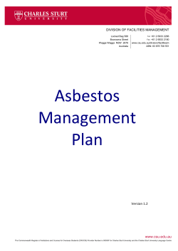 Asbestos Management Plan