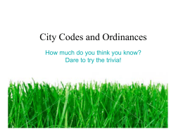 City Codes and Ordinances