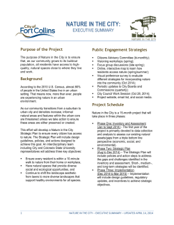 Nature in the City Project Summary