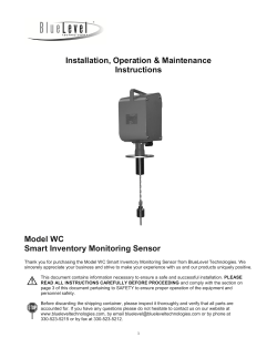Model WC Installation, Operation and Maintenance Instructions
