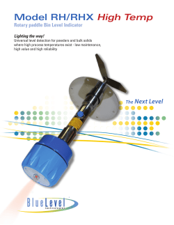 Model RH/RHX High Temp Sales Flyer