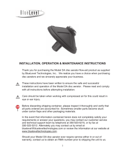 Model DA Installation, Operation and Maintenance Instructions
