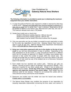 Shelter Guidelines