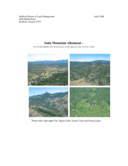Soda Mountain Rangeland Health Assessment - 7/08 776 KB