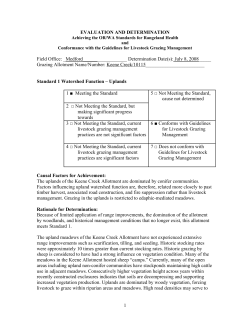 Keene Creek Rangeland Health Assessment Determination - 7/08 108 KB