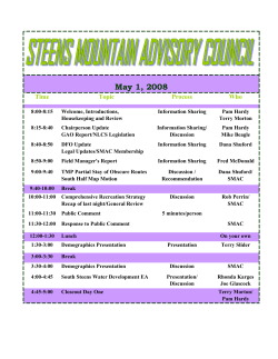 May 1-2, 2008 Draft Meeting Agenda