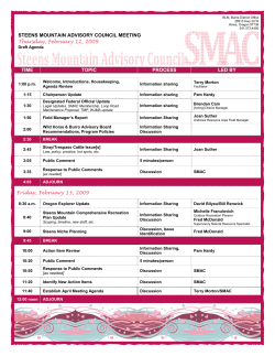 February 12-13, 2009 Draft Meeting Agenda
